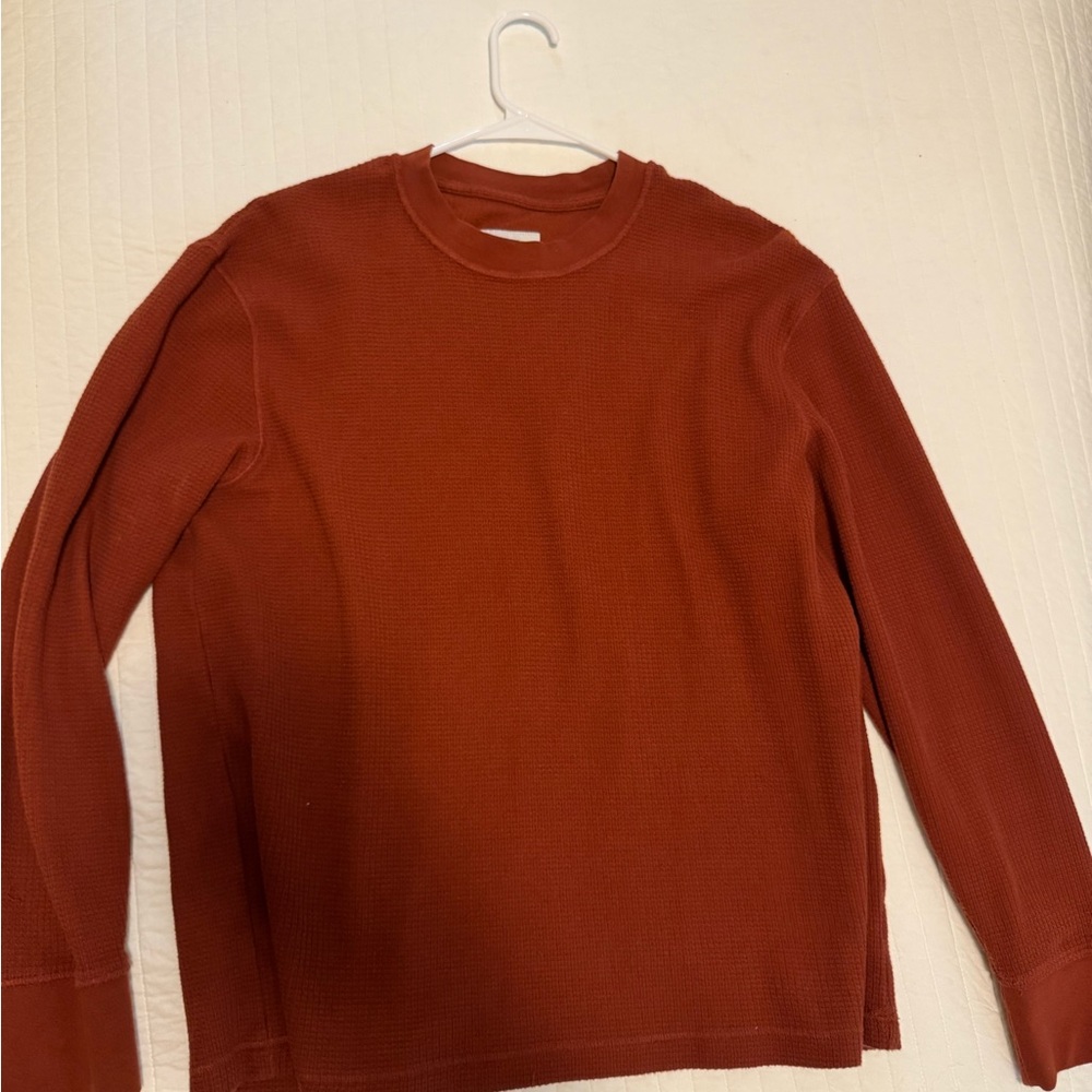 Men's Rust Waffle Sweater